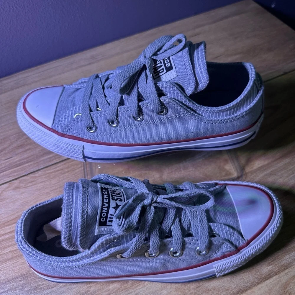 Converse Classic Gray and White Sneakers